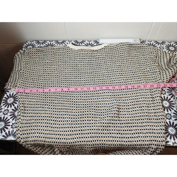 Vintage Vanheusen 90s Raised design cotton pullover, Men's L - Picture 7 of 8